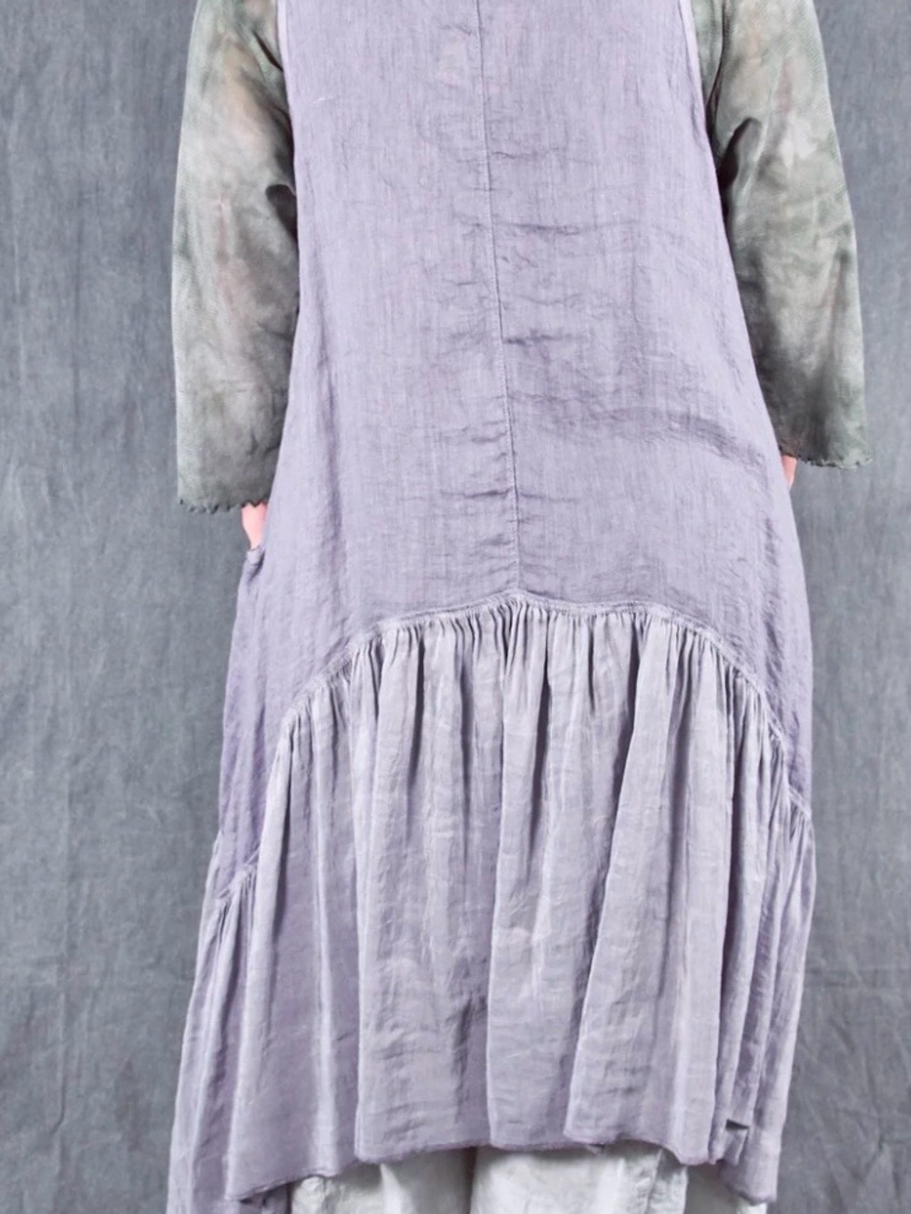 Blue Fish Hemp Silk Linen Frock-Purple Dusk New without Tags - Picture 2 of 9